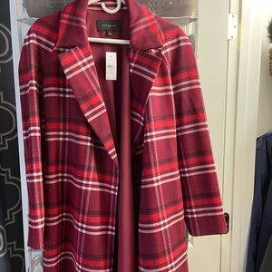 Ann Taylor Plaid Wrap Coat